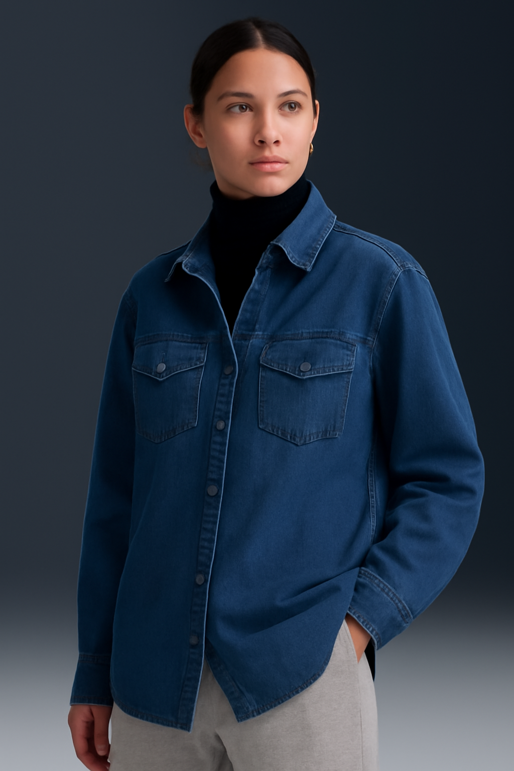ZOE Luxe Button-Down Top
